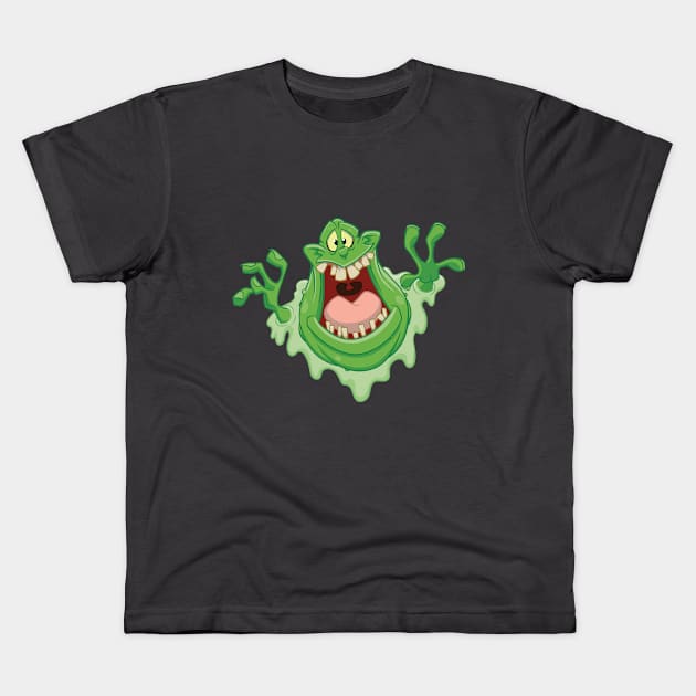 Slime Ghost Kids T-Shirt by NSaabye